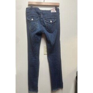 True Religion Womens Blue Jeans Bootcut Billy 31 stitched flap pockets